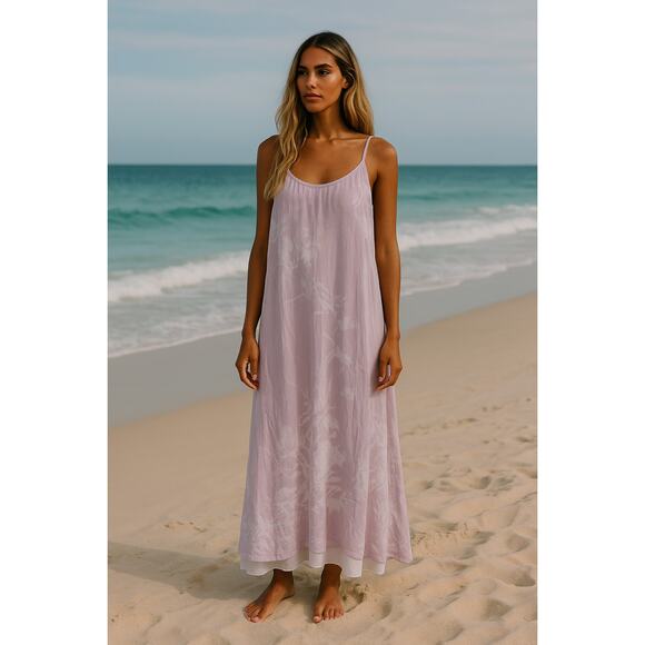 AllSaints Paola Futurae Pink Floral Maxi Dress Women’s Size 0 Lined Flowy Boho - Picture 2 of 12